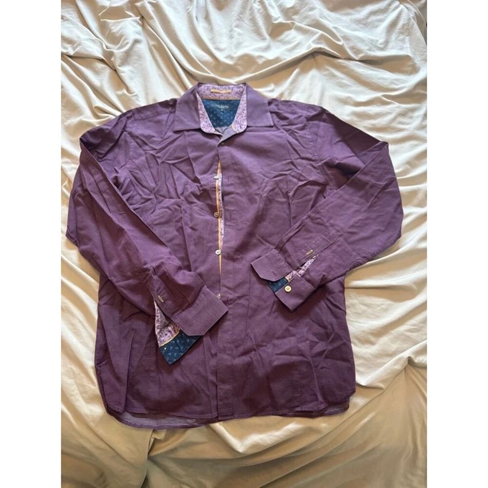 Ted Baker 3 purple button down